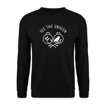 See the invisible - Unisex Sweatshirt - black - Front - Alina (178cm) & Michal (187cm)