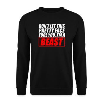 Pretty face funny wrestling wrestler - Unisex Sweatshirt - black - Front - Alina (178cm) & Michal (187cm)