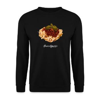 spaghetti - Unisex Sweatshirt - black - Front - Alina (178cm) & Michal (187cm)