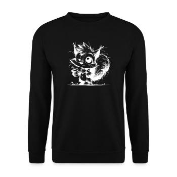 Squirrel another coffee? Always bring it on - Unisex Sweatshirt - black - Front - Alina (178cm) & Michal (187cm)