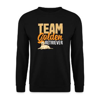 Golden Retriever Owner Owner Gift - Unisex Sweatshirt - black - Front - Alina (178cm) & Michal (187cm)