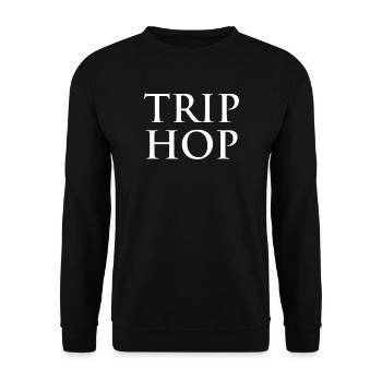 Trip Hop Bold Monogram - Unisex Sweatshirt - black - Front - Alina (178cm) & Michal (187cm)