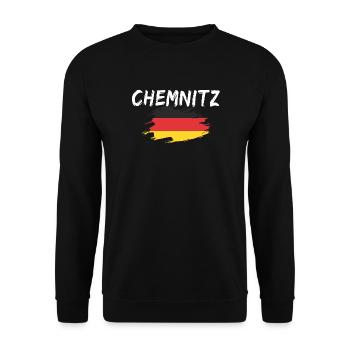 Chemnitz Germany Flag - Unisex Sweatshirt - black - Front - Alina (178cm) & Michal (187cm)