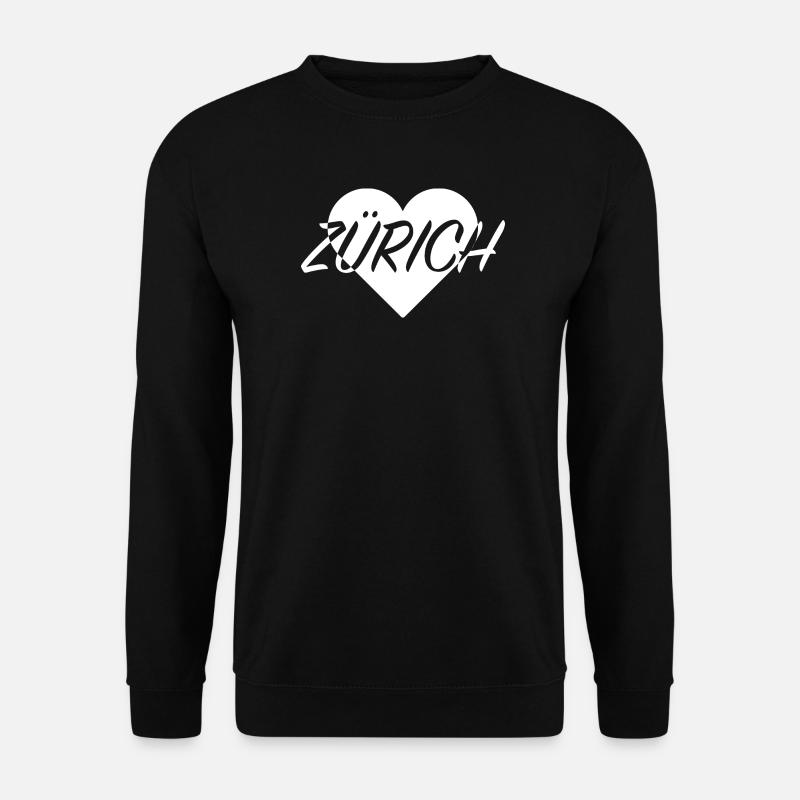 I LOVE ZURICH Heart Pattern - Unisex Sweatshirt - black