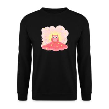Délicate étoile hibou sur Rose Hill - Sweat-shirt Unisexe - noir - Devant - Alina (178cm) & Michal (187cm)