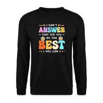 Teacher Exam - Unisex Sweatshirt - black - Front - Alina (178cm) & Michal (187cm)