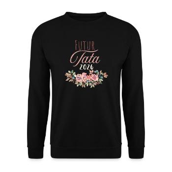 Futur tata 2026 Floral - Sweat-shirt Unisexe - noir - Devant - Alina (178cm) & Michal (187cm)