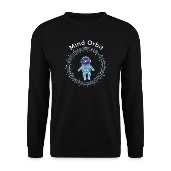 Astronaut in thought orbit - Unisex Sweatshirt - black - Front - Alina (178cm) & Michal (187cm)