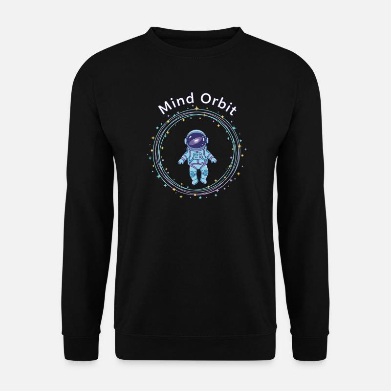Astronaut im Gedanken-Orbit - Unisex Pullover - Schwarz