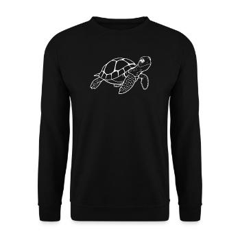 Schildkröten Schildkröten - Unisex Pullover - Schwarz - Vorne - Alina (178cm) & Michal (187cm)