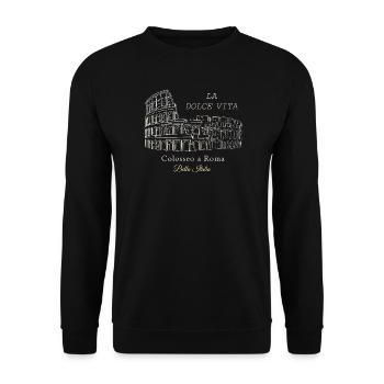 Colosseo Rom La Dolce Vita - Unisex Pullover - Schwarz - Vorne - Alina (178cm) & Michal (187cm)