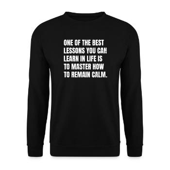 L’une des meilleures leçons que l’on puisse tirer dans la vie - Sweat-shirt Unisexe - noir - Devant - Alina (178cm) & Michal (187cm)