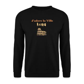 Colisée de Rome en ambre - Sweat-shirt Unisexe - noir - Devant - Alina (178cm) & Michal (187cm)