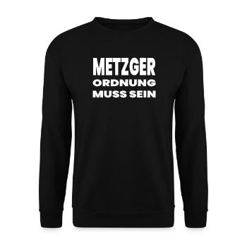 Metzger - Unisex Pullover - Schwarz - Vorne - Alina (178cm) & Michal (187cm)