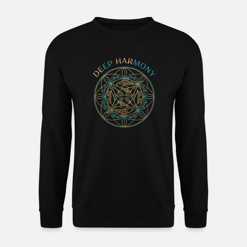 Deep Harmony Mandala - Unisex Pullover - Schwarz