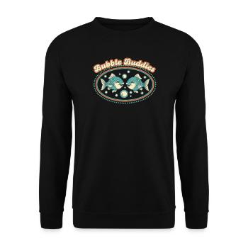 Bubble Buddies - Unisex Pullover - Schwarz - Vorne - Alina (178cm) & Michal (187cm)