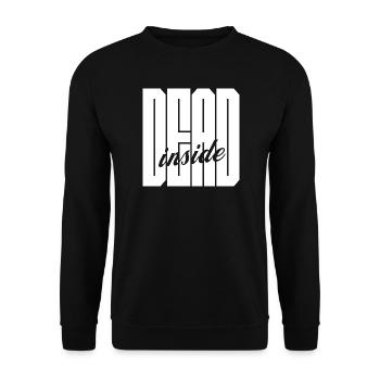 Dead Inside fettes Logo - Unisex Pullover - Schwarz - Vorne - Alina (178cm) & Michal (187cm)