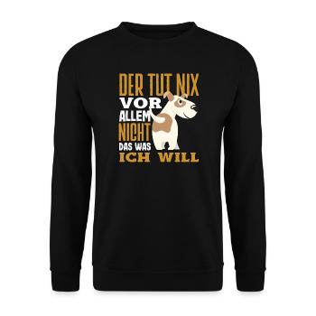 Drôle de Jack Russell Propriétaire Cadeau - Sweat-shirt Unisexe - noir - Devant - Alina (178cm) & Michal (187cm)