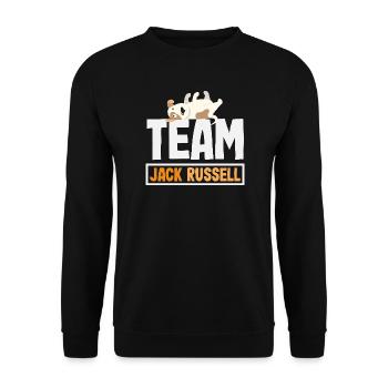 Drôle de Jack Russell Propriétaire Cadeau - Sweat-shirt Unisexe - noir - Devant - Alina (178cm) & Michal (187cm)