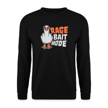 Rage Appât Mode Mouette Oiseau Méchant Drôle Provocation - Sweat-shirt Unisexe - noir - Devant - Alina (178cm) & Michal (187cm)