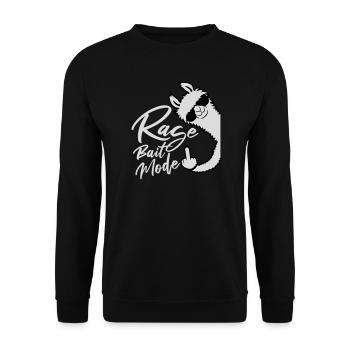Rage Bait Llama Alpaga Lunettes de Soleil Doigt d’Honneur - Sweat-shirt Unisexe - noir - Devant - Alina (178cm) & Michal (187cm)