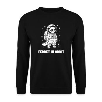 Ferrets in orbit - Unisex Sweatshirt - black - Front - Alina (178cm) & Michal (187cm)