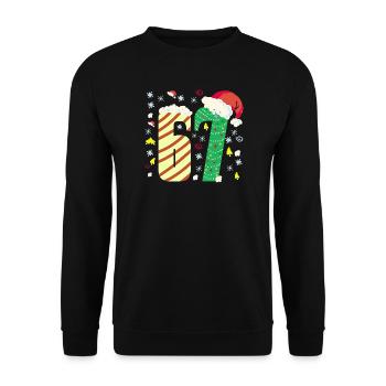 67 Christmas  - Unisex Pullover - Schwarz - Vorne - Alina (178cm) & Michal (187cm)