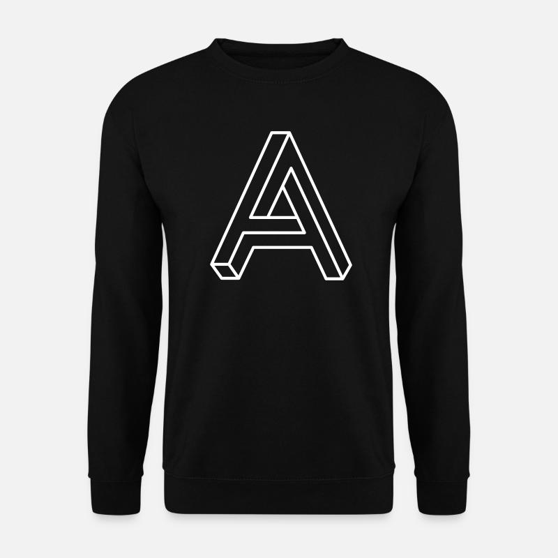Impossible Form A – Optical Illusion Geometry - Unisex Sweatshirt - black