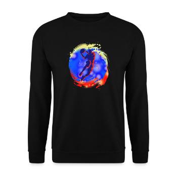 Basketball - Unisex Sweatshirt - black - Front - Alina (178cm) & Michal (187cm)