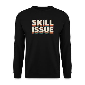 Skill Issue - Funny Gen Alpha Memes - Unisex Sweatshirt - black - Front - Alina (178cm) & Michal (187cm)
