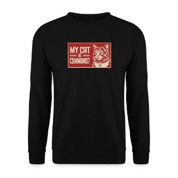 Mon chat est communiste - Drôle de Chat PropagandeT-Shirt - Sweat-shirt Unisexe - noir - Devant - Alina (178cm) & Michal (187cm)