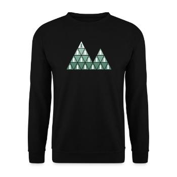 Fir Trees & Mountains - Unisex Sweatshirt - black - Front - Alina (178cm) & Michal (187cm)