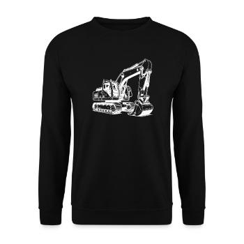 Toy Excavator - I Shovel Children's Dreams Free - Unisex Sweatshirt - black - Front - Alina (178cm) & Michal (187cm)