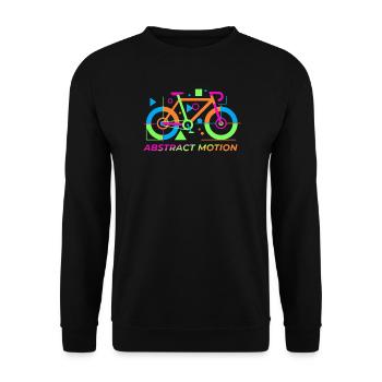 Neon-Abstrakte Fahrradbewegung - Unisex Pullover - Schwarz - Vorne - Alina (178cm) & Michal (187cm)