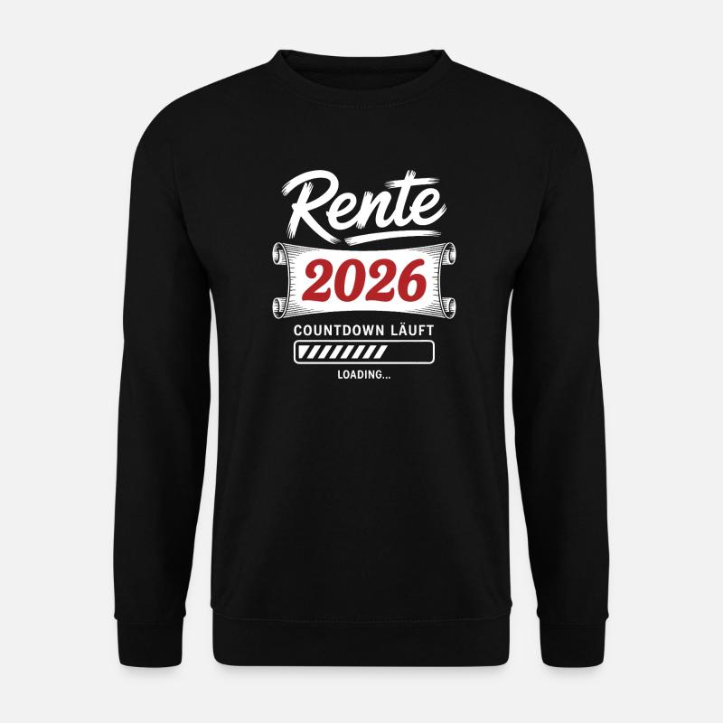Rente 2026 Countdown Läuft - Unisex Pullover - Schwarz