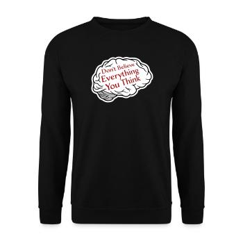 Ne croyez pas tout ce que vous pensez en disant la sagesse - Sweat-shirt Unisexe - noir - Devant - Alina (178cm) & Michal (187cm)