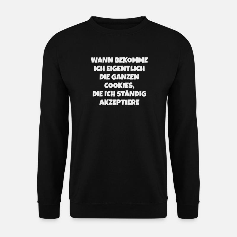 Accept Cookie – Funny Saying - Unisex Sweatshirt - black