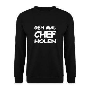 Chef - Unisex Pullover - Schwarz - Vorne - Alina (178cm) & Michal (187cm)