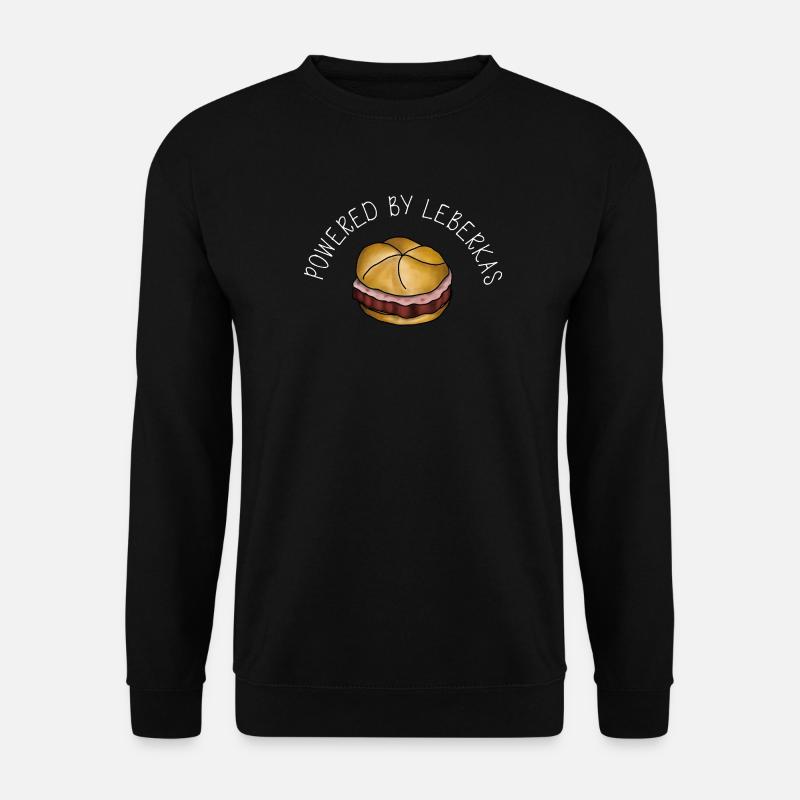 Propulsé par Leberkas – Leberkäse Spruch - Sweat-shirt Unisexe - noir