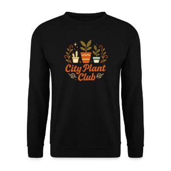 Club des plantes de la ville - Sweat-shirt Unisexe - noir - Devant - Alina (178cm) & Michal (187cm)