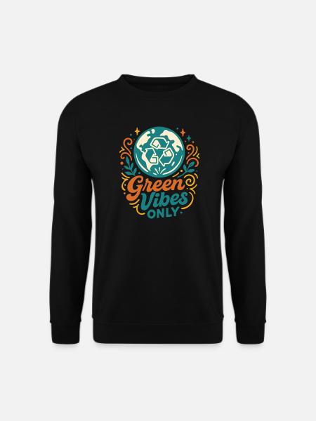 Grüne Vibes Pur - Unisex Pullover - Schwarz