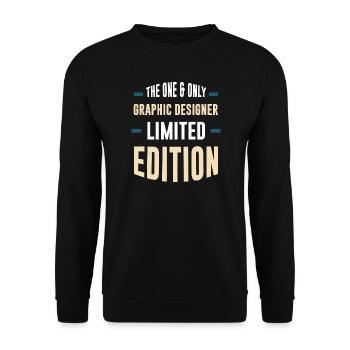 Limitierte Designer-Ausgabe Grafik-Design - Unisex Pullover - Schwarz - Vorne - Alina (178cm) & Michal (187cm)
