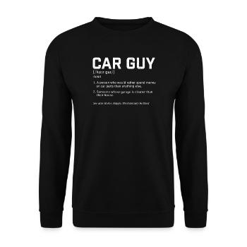 Définition de Car Guy Citation Drôle de Course Muscle JDM - Sweat-shirt Unisexe - noir - Devant - Alina (178cm) & Michal (187cm)