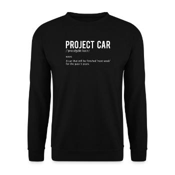 Project Car Definition Funny Car Enthusiast JDM  - Unisex Sweatshirt - black - Front - Alina (178cm) & Michal (187cm)