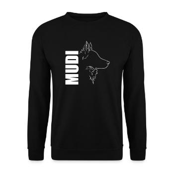 Mudi Profile Chien Chien Wilsigns - Sweat-shirt Unisexe - noir - Devant - Alina (178cm) & Michal (187cm)