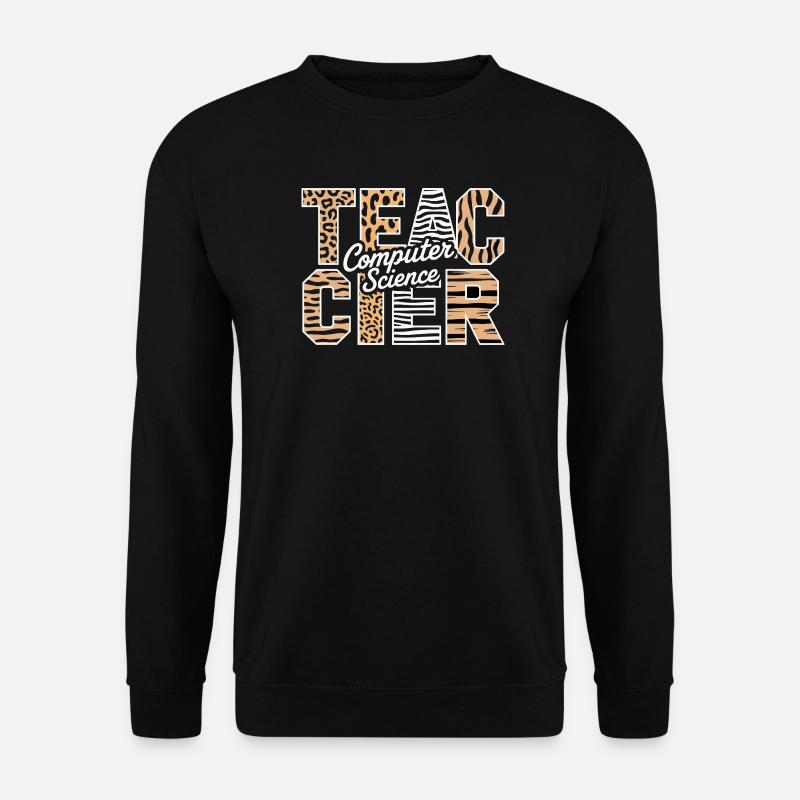 Computer Science Lehrer Tiermuster Stil - Unisex Pullover - Schwarz