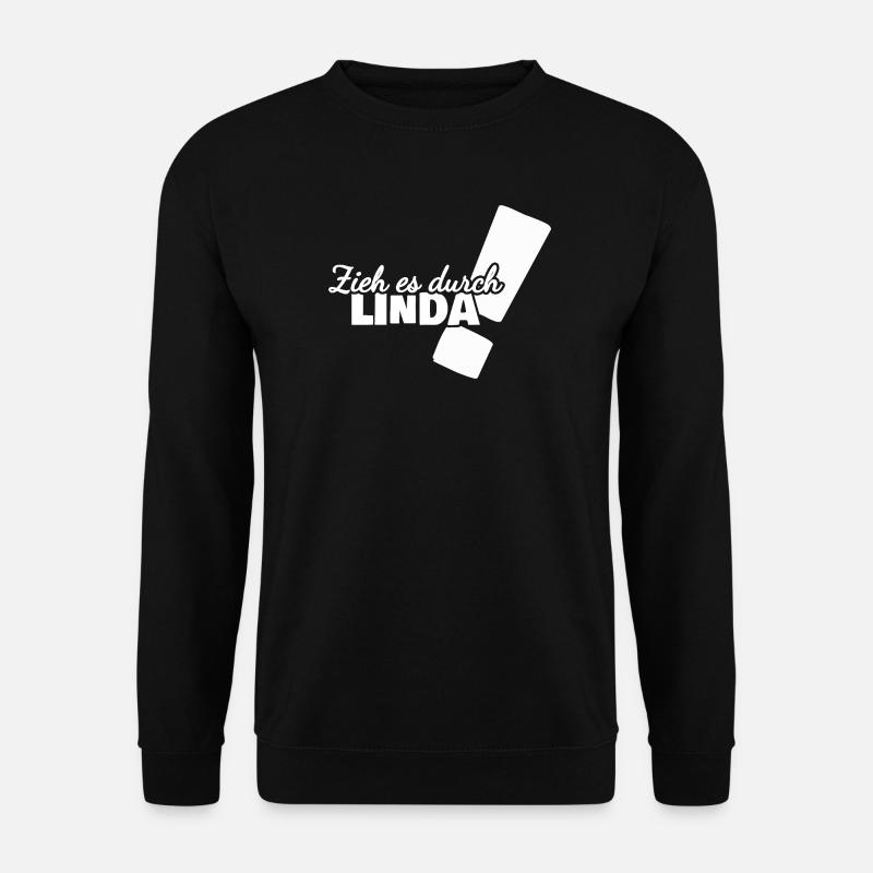 Vorname Linda - Unisex Pullover - Schwarz