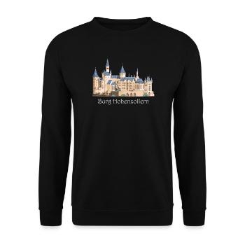 Illustration du château de Hohenzollern, dessin à la main - Sweat-shirt Unisexe - noir - Devant - Alina (178cm) & Michal (187cm)