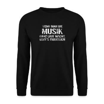 Faire de la musique forte – Diction drôle - Sweat-shirt Unisexe - noir - Devant - Alina (178cm) & Michal (187cm)