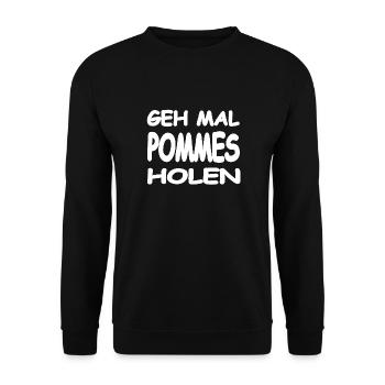 Pommes - Unisex Pullover - Schwarz - Vorne - Alina (178cm) & Michal (187cm)